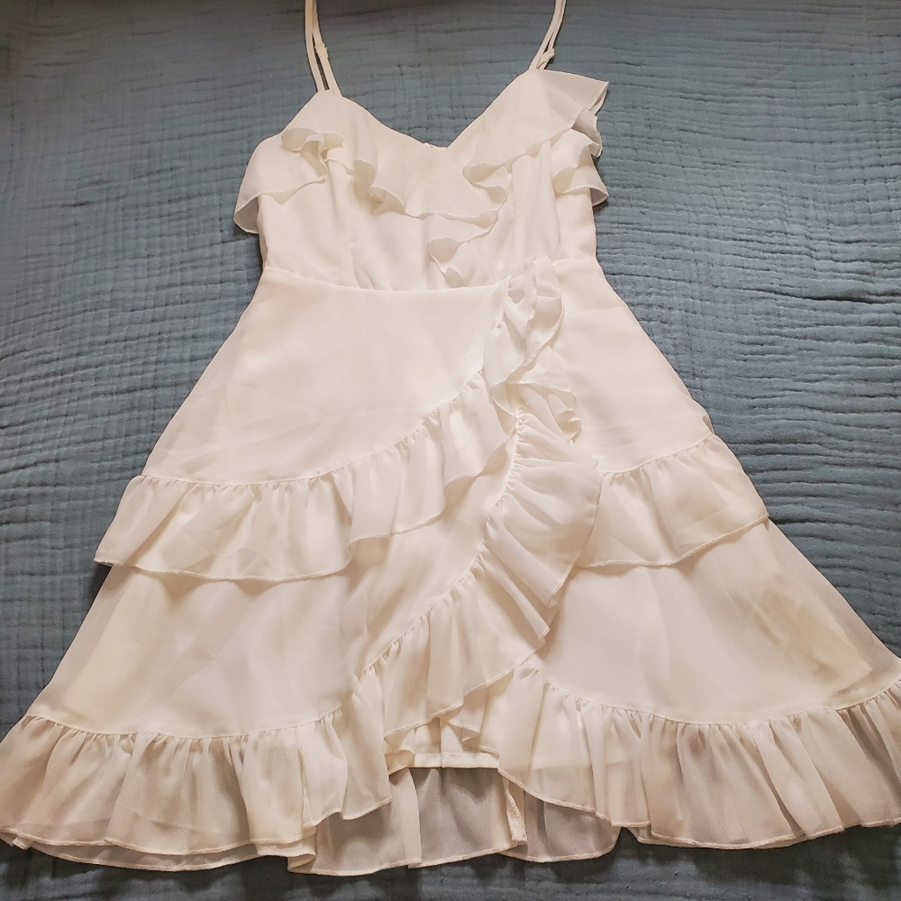 White mini dress